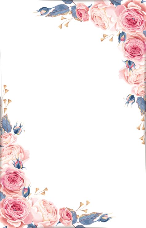 Floral Frame PNG Transparent Images - PNG All