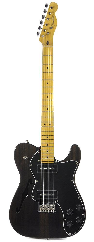 FENDER Modern Player Telecaster Thinline Deluxe - Black Transparent | Chicago Music Exchange ...