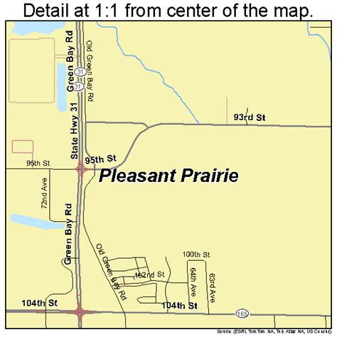 Pleasant Prairie Wisconsin Street Map 5563300