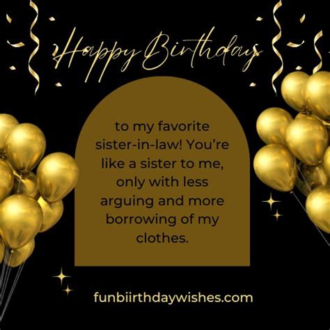 Funny Birthday Wishes For Sister In Law