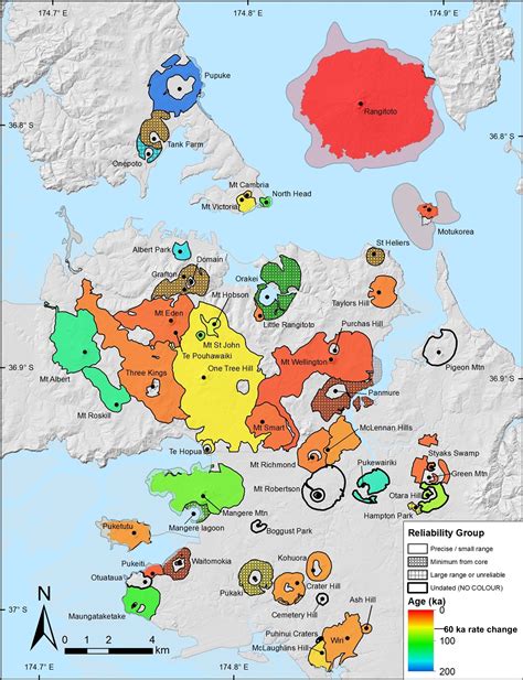 Auckland Volcanoes Map