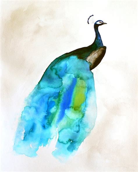 Items similar to Watercolor Painting - Peacock Painting - Peacock II ...