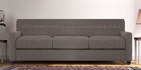 Buy Solitaire Three Seater Sofa in Grey Colour by Adorn Homez Online ...