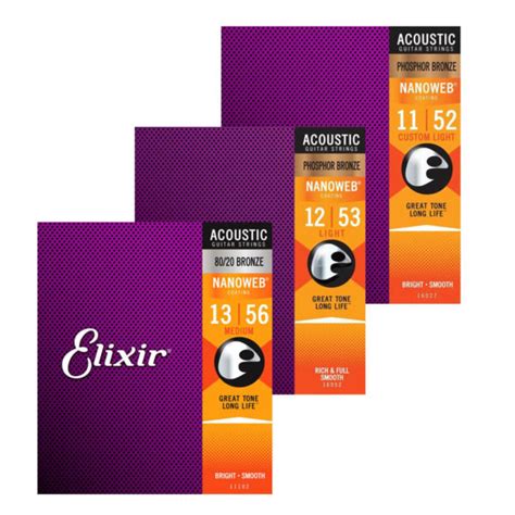 Elixir Acoustic Guitar String Set Nanoweb - Vivace Music Store Brisbane ...