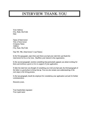 Thank You Letter After Final Interview Database - Letter Template Collection