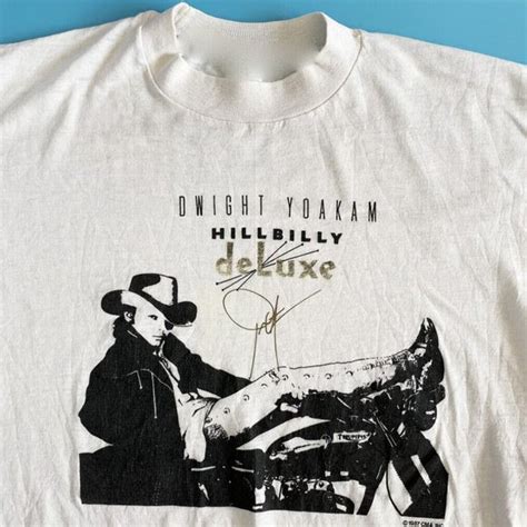 Vintage Dwight Yoakam Hillbilly Deluxe Cotton White Shirt - lukifo