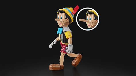 Proposed LEGO Ideas Brick-built Pinocchio Figure Has A Growing Nose!