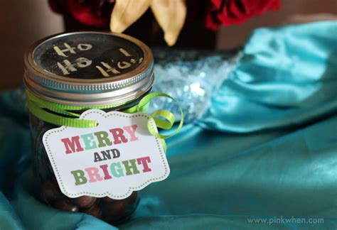 Chalkboard Mason Jar Gift - PinkWhen