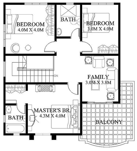 Modern House Design 2012005 | Pinoy ePlans | Two storey house plans, Modern house design, House ...