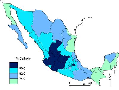 The pattern of Catholicism in Mexico – Geo-Mexico, the geography of Mexico