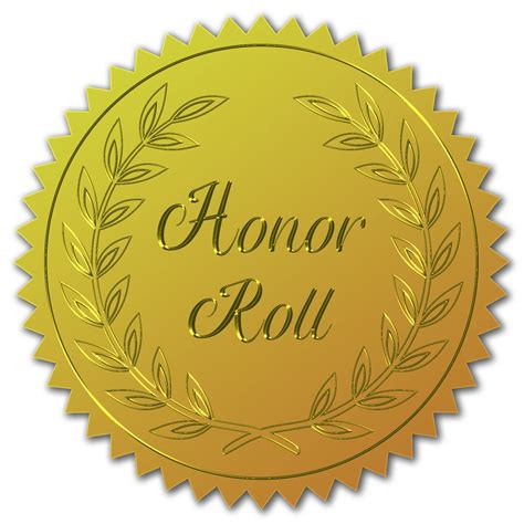 Full Color Honor Roll Medal - Honor Roll Clipart, HD Png Download ...