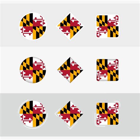 Maryland flag icons set, vector flag of Maryland. 22969870 Vector Art ...