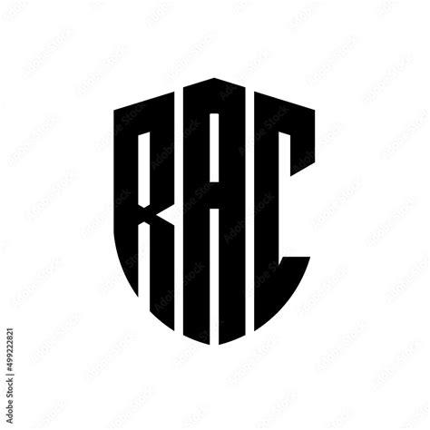 RAC letter logo design. RAC modern letter logo with black background. RAC creative letter logo ...