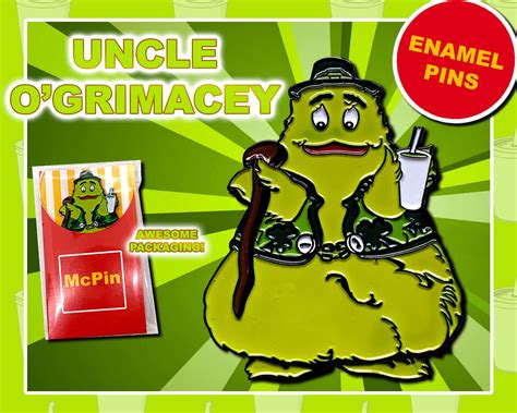 Uncle O'grimacey Mcdonaldland Enamel Pin Shamrock Shake - Etsy