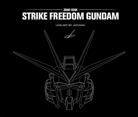 Strike freedom gundam line-art vector | The Blog of Jaychan