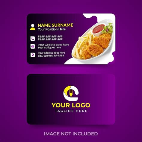 Premium Vector | Restaurant business card template design