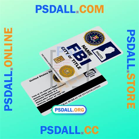 FBI-Federal Bureau of Investigation ID Card Vector Template V2 - psdall.org