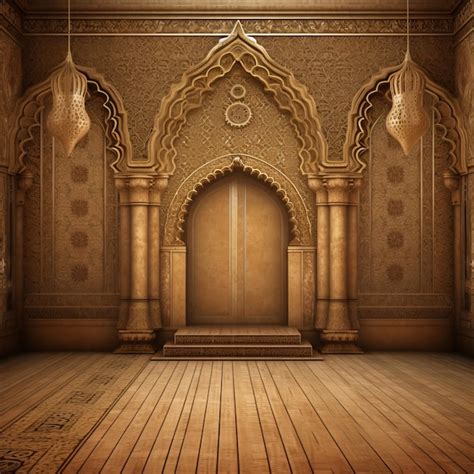 Arabic Elements Ornate Stage Background | Premium AI-generated image