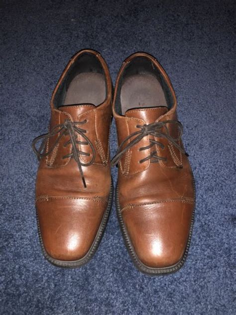 Bostonian Mens Sz 10 M Dress Shoe Flexlite Brown Cap Toe Lace Up Oxford ...