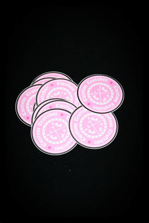 CUSTOM CRUTCHES 3" LOGO STICKERS - Custom Crutches