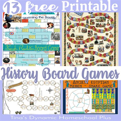 13 Free and Fun BEST Printable History Board Game