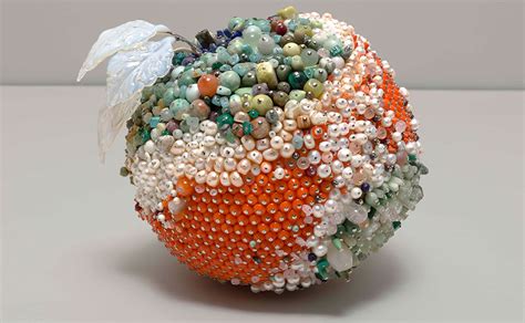 Thousands of Gemstones and Beads Went Into These Moldy Fruit Sculptures