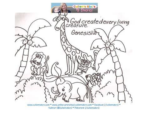 God Made The Animals Coloring Page. Weve Got A Full Set Of ... - Coloring Home | Thanksgiving ...