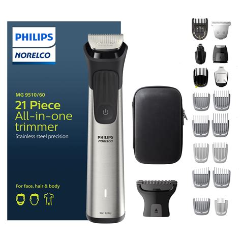NEW Philips Norelco Multigroom Series 9000 - 21 piece Men's Grooming Kit for beard, body, face ...