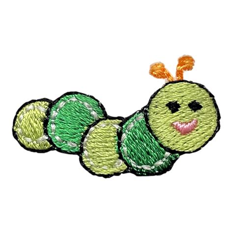 Caterpillar, Miniature Patches, Embroidered, Iron on Patch | Michaels