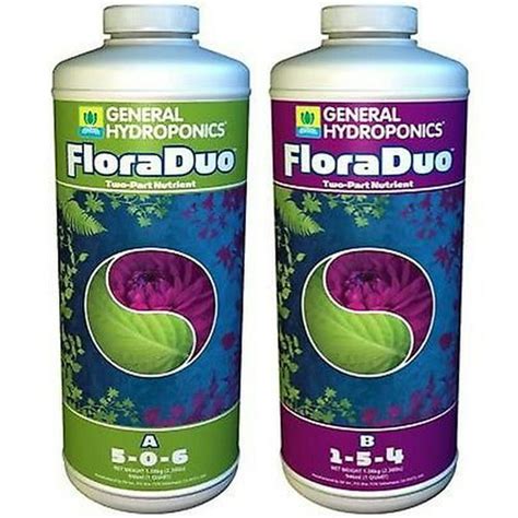 General Hydroponics Floraduo A & B Fertilizer, 1 quart - Walmart.com - Walmart.com