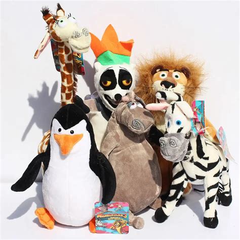 Hot Sale Madagascar Plush Toys Madagascar Lion Giraffe Penguin Zebra Hippo Cute Gift for Kids ...