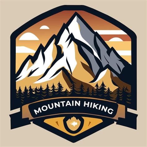 Premium Vector | Mountain hiking club logo