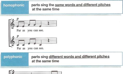 TENORS: Homophonic and Polyphonic