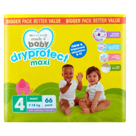 Dryprotect Nappies Size 4 Maxi 66's