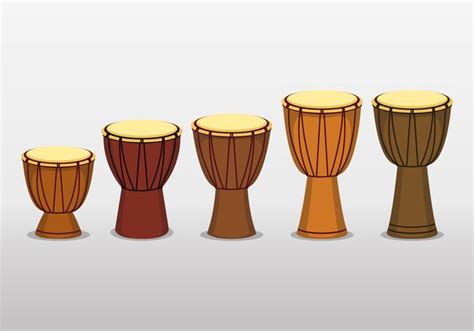 African Djembe Drum on white background 160161 Vector Art at Vecteezy