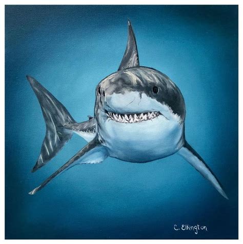 Fine Art Giclee Print, Great White Shark, Shark, Great White, Sea ...