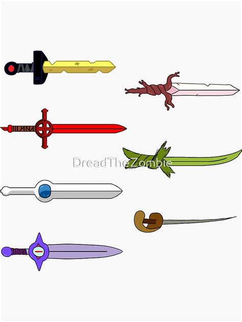 "Finns swords from Adventure Time" Sticker for Sale by DreadTheZombie ...