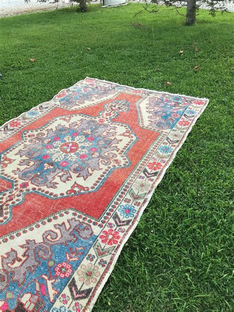 4x7 Area Rug Turkish Rug Vintage Rug Vintage Area Rug Area - Etsy