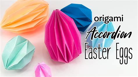 Origami Accordion Easter Eggs Tutorial - DIY - Paper Kawaii - YouTube