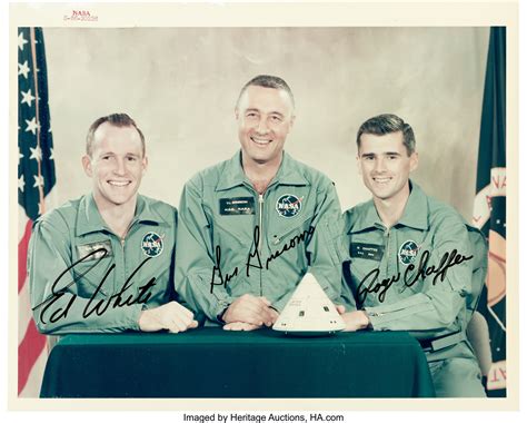 Apollo 1 Crew-Signed Vintage NASA "Red Number" Color Photo.... | Lot ...