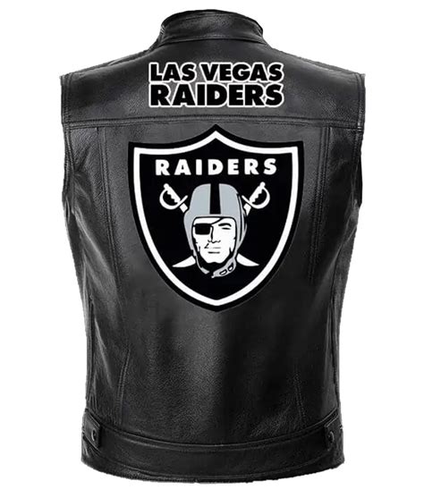 NFL Team Las Vegas Raiders Leather Vest