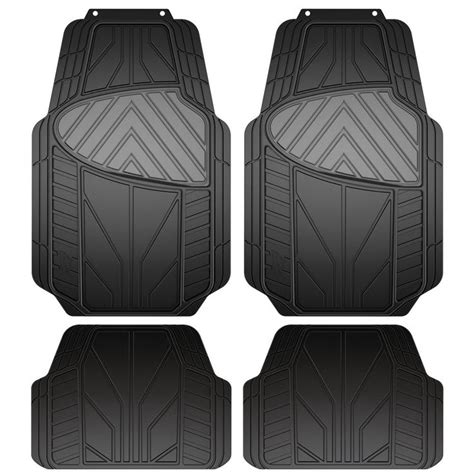 Armor All 79963 4-Piece Black/Grey Rubber All Season Floor Mat | Floor mats, Armor all, Black ...