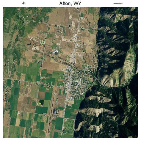 Aerial Photography Map of Afton, WY Wyoming