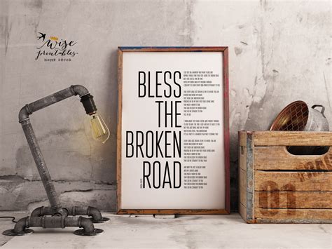 Rascal Flatts Bless The Broken Road song print Lyrics decor | Etsy