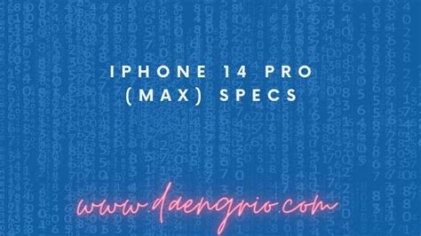 iPhone 14 Pro (Max) Specs | Daeng Rio