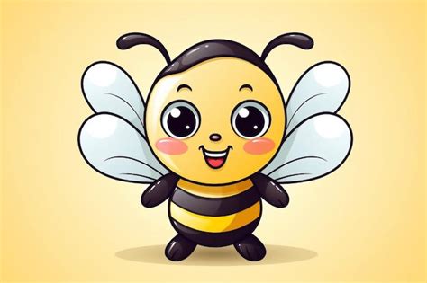 Premium Photo | Vector black and white flying bee icon for kids Cute ...