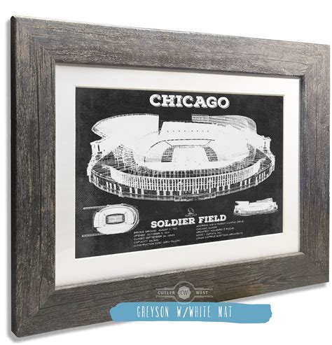 Chicago Bears Stadium Seating Chart Soldier Field Vintage | Etsy