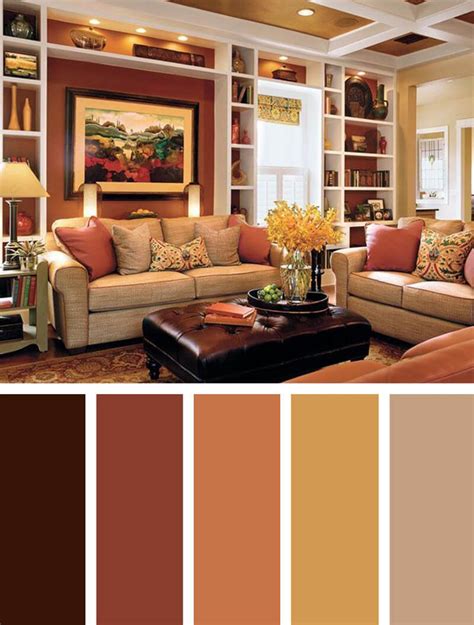 Autumn Living Room Color Scheme Ideas 2120 – GooDSGN | Living room orange, Living room color ...