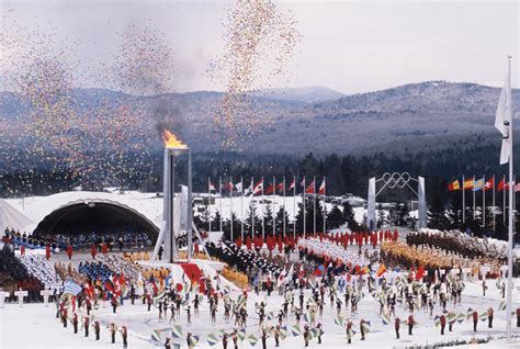 And the 1980 Games in Lake Placid brought out big confetti. | Winter Olympic Opening Ceremonies ...