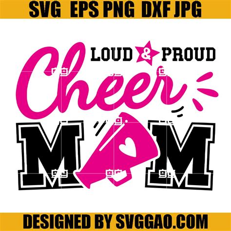 Proud Cheer Mom SVG, Cheerleading Mom SVG